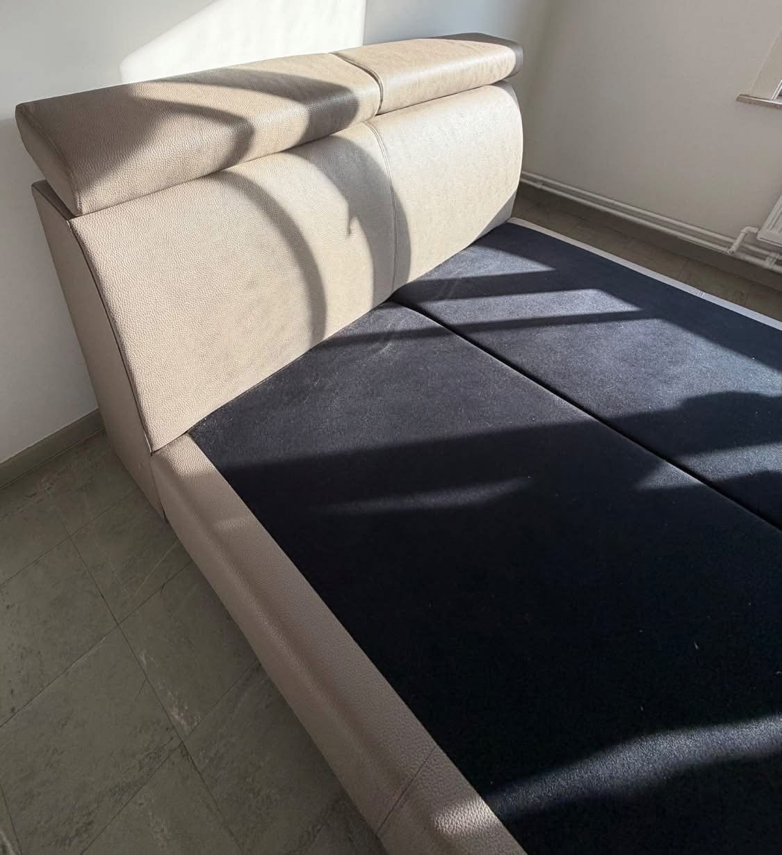 Boxspring 160cm x 200cm, Ophalen, Tweepersoons, Zo goed als nieuw, 160 cm