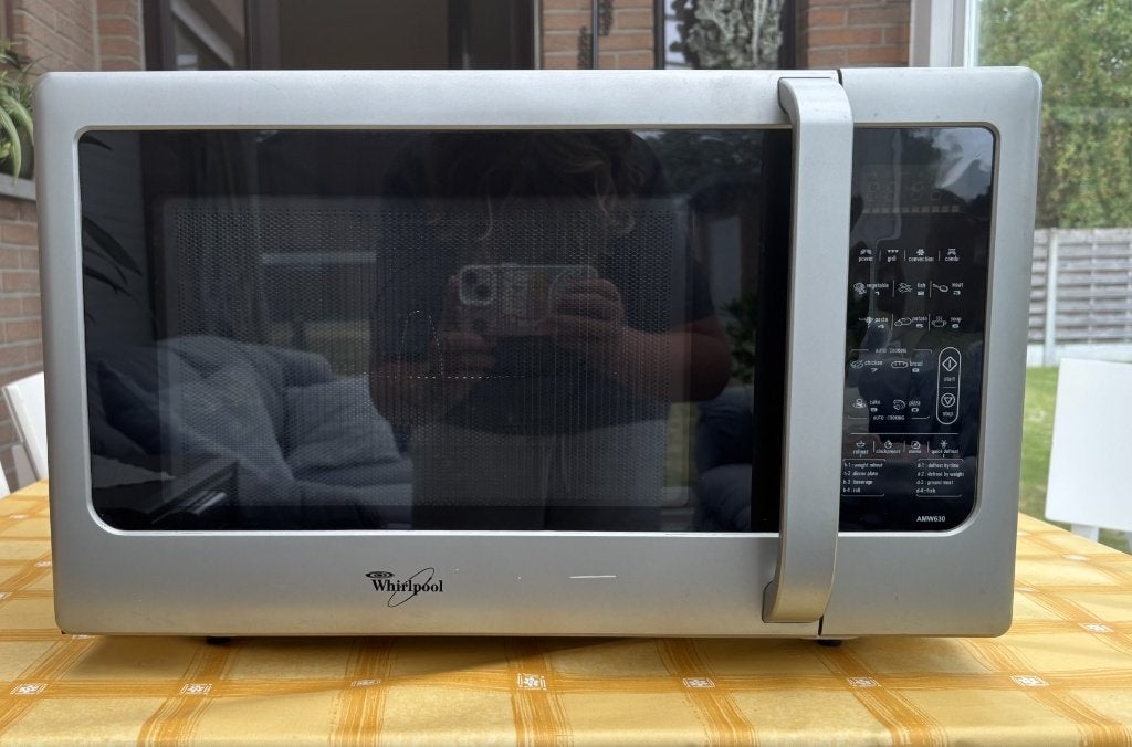 Combi microgolfoven whirlpool, Elektronische apparatuur, Microgolfovens, Ophalen, Crisp, Zo goed als nieuw, Draaiplateau