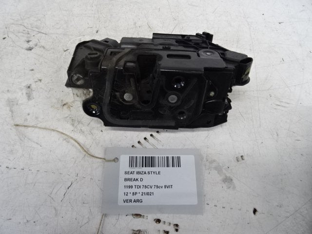 SERRURE DE PORTE ARRIÈRE GAUCHE Seat Ibiza IV (6J5), Utilisé, Arrière, Seat