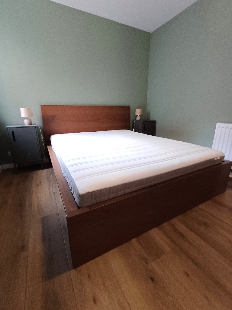 Tweepersoonsbed, Ophalen, Bruin, Tweepersoons, Zo goed als nieuw