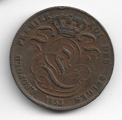 België: 5 centiemen 1853= morin 80, Postzegels en Munten, Munten | België, Verzenden, Losse munt