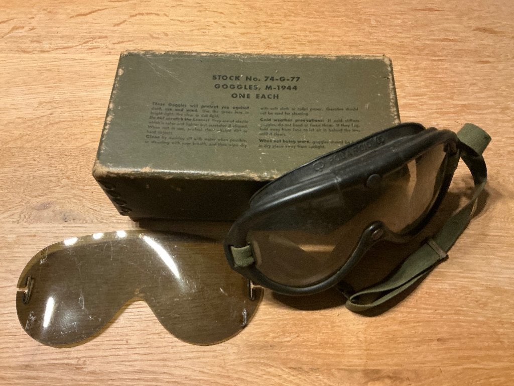 US WWII WO2 Army airforce USAAF M-1944 Goggles bril, Ophalen of Verzenden