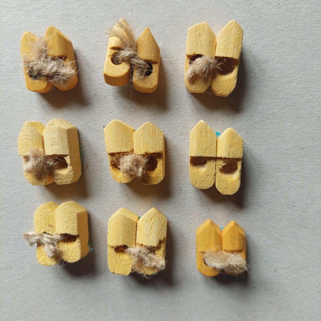 mini klompjes, Ophalen
