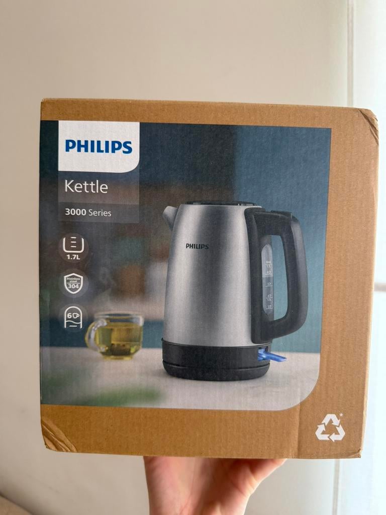 Philips kettle 3000series, 1 à 2 litres, Enlèvement ou Envoi, Neuf, Inox