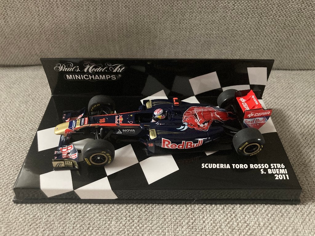 Sébastien Buemi 1:43 2011 Scuderia Toro Rosso STR6 F1, Ophalen of Verzenden, Nieuw, Formule 1
