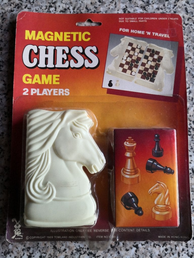 Magnetisch schaakspel 2 spelers - Reiseditie - 1989, Hobby en Vrije tijd, Gezelschapsspellen | Overige, Ophalen