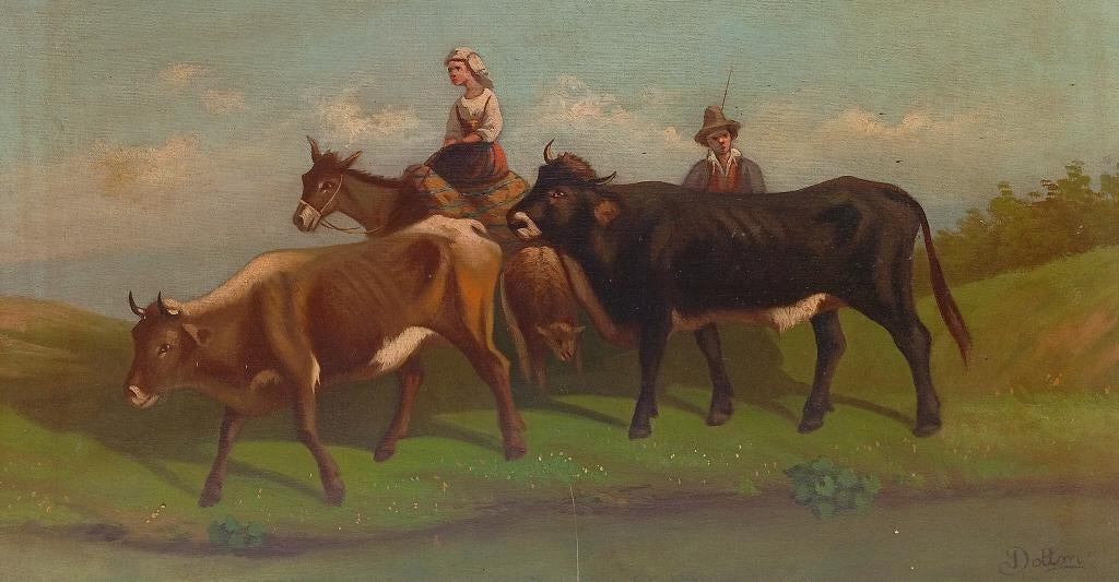 DOTTORI Peinture italienne du XIXe siècle, Enlèvement ou Envoi