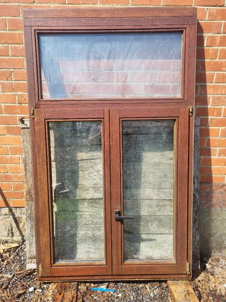 chassis en merbeau, Double vitrage, 160 cm ou plus, Fenêtre de façade ou Vitre, Enlèvement