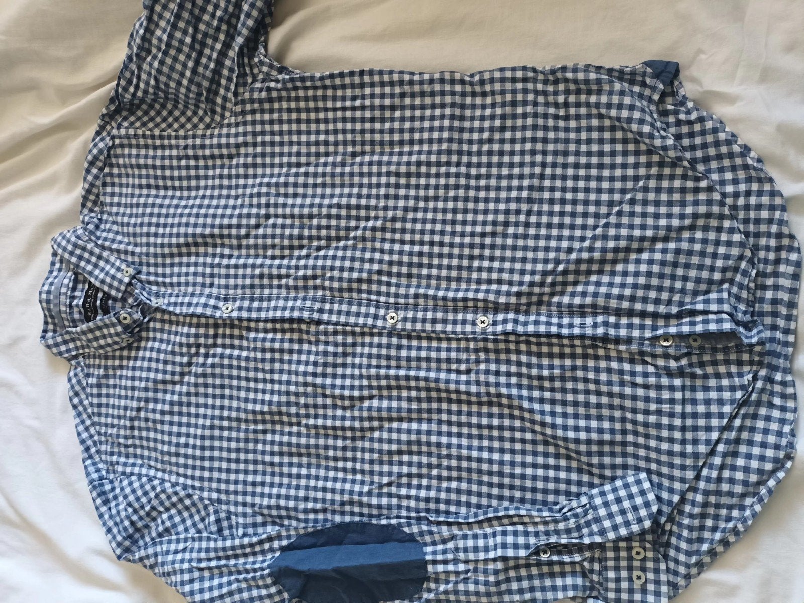 hemd met lange mouwen, Tour de cou 39/40 (M), Comme neuf, Zara Man, Bleu