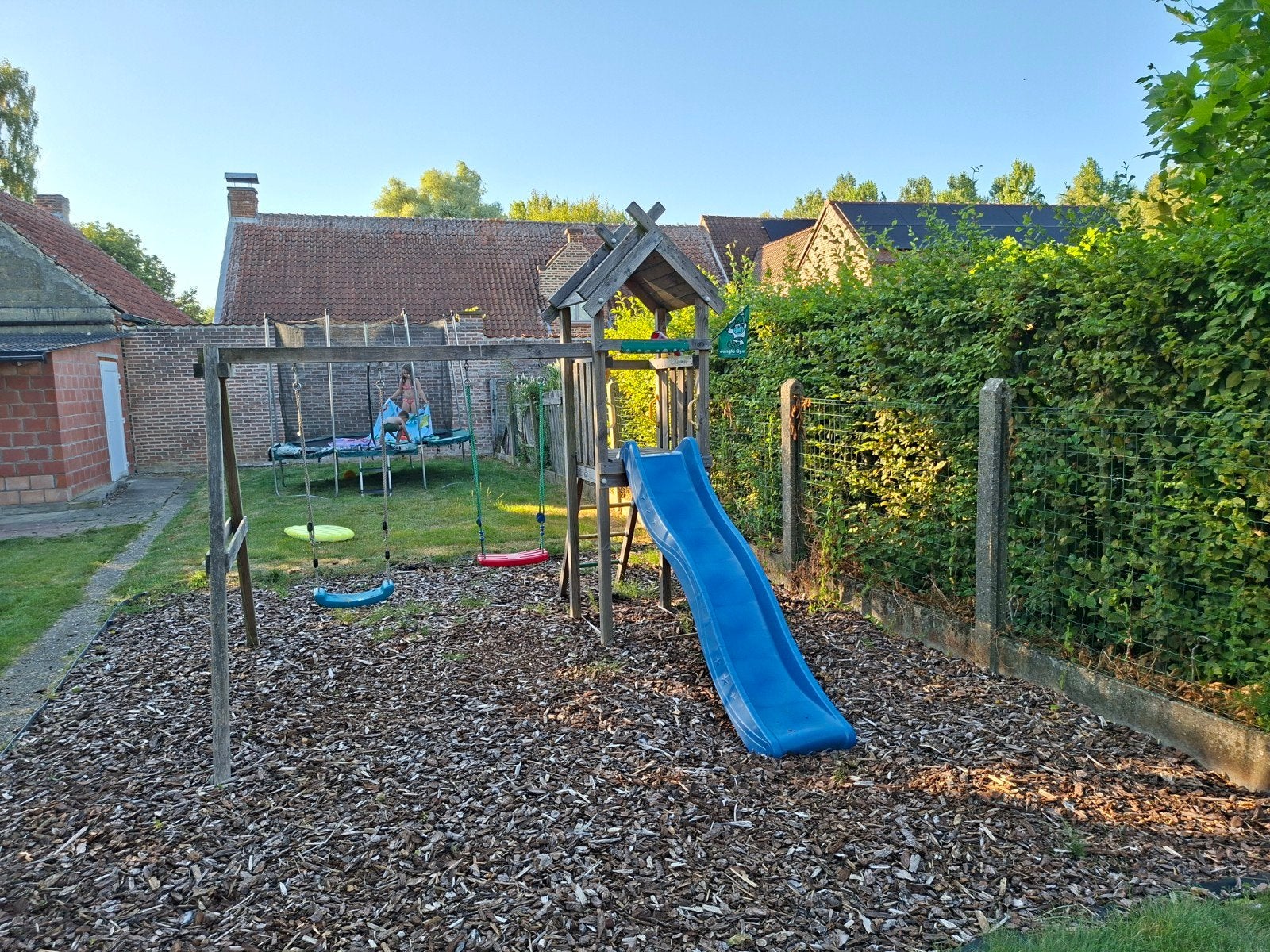 buitenschommel en glijbaan. Zelf af te breken, Kinderen en Baby's, Speelgoed | Buiten | Speeltoestellen, Ophalen, Glijbaan