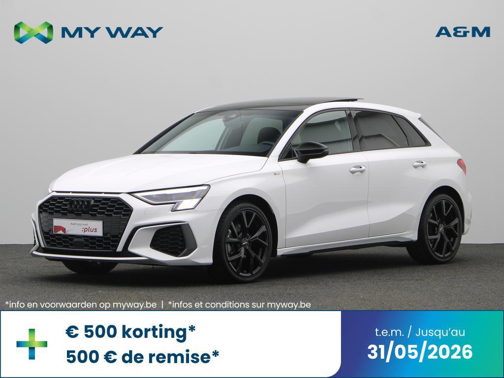 Audi A3 Sportback A3 Sportback 30 TDi S line S tronic, Auto's, Audi, Automaat, Open dak, Wit, Diesel