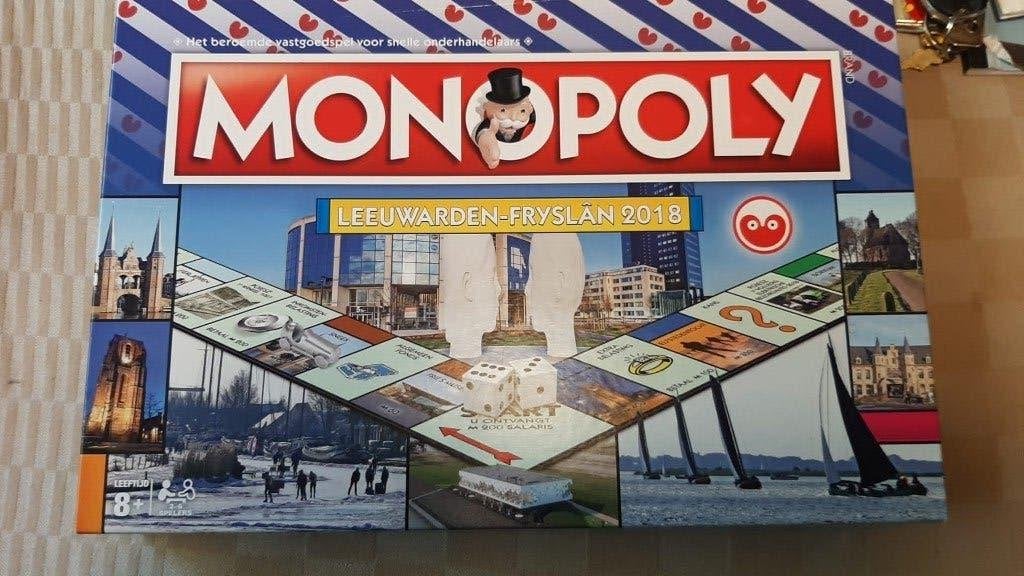 bordspel NL Monopoly Leeuwarden - Fryslan Friesland Monopoli, Vijf spelers of meer, Ophalen of Verzenden, Nieuw, Monopooly