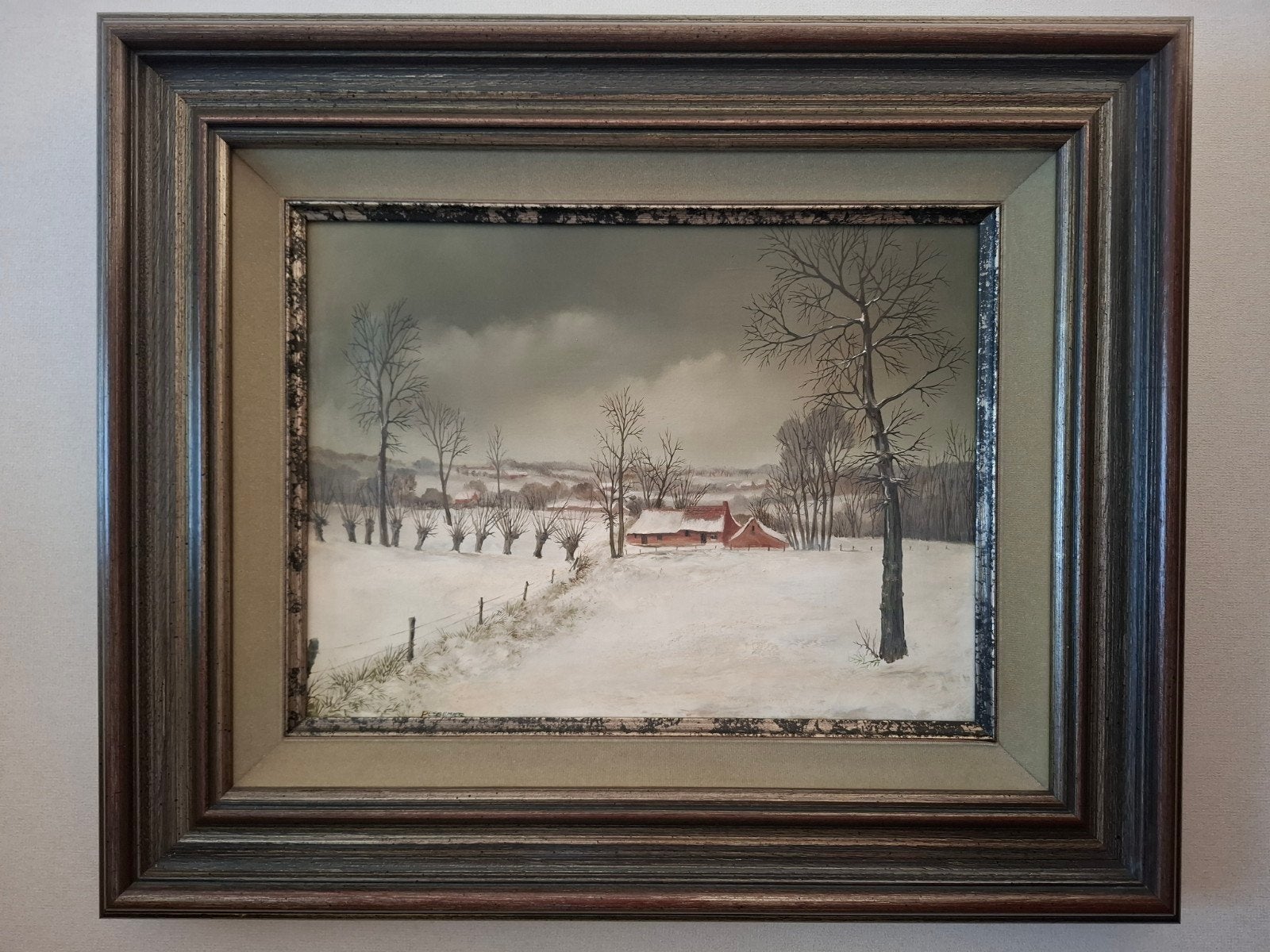 Winterlandschap J. Pessemier, Antiek en Kunst, Ophalen