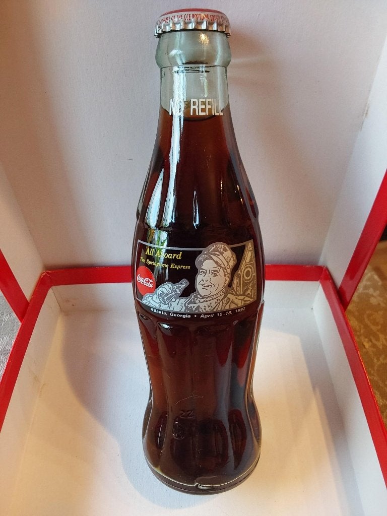 COCA COLA FLES ALL ABOARD THE SPRINGTIME EXPRESS 1992, Verzamelen, Ophalen of Verzenden