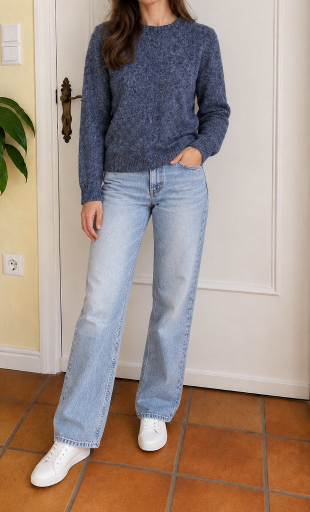 Pull en laine mérinos et alpaga Terre Bleue - Taille S, Enlèvement ou Envoi, Terre Bleue, Taille 36 (S), Comme neuf