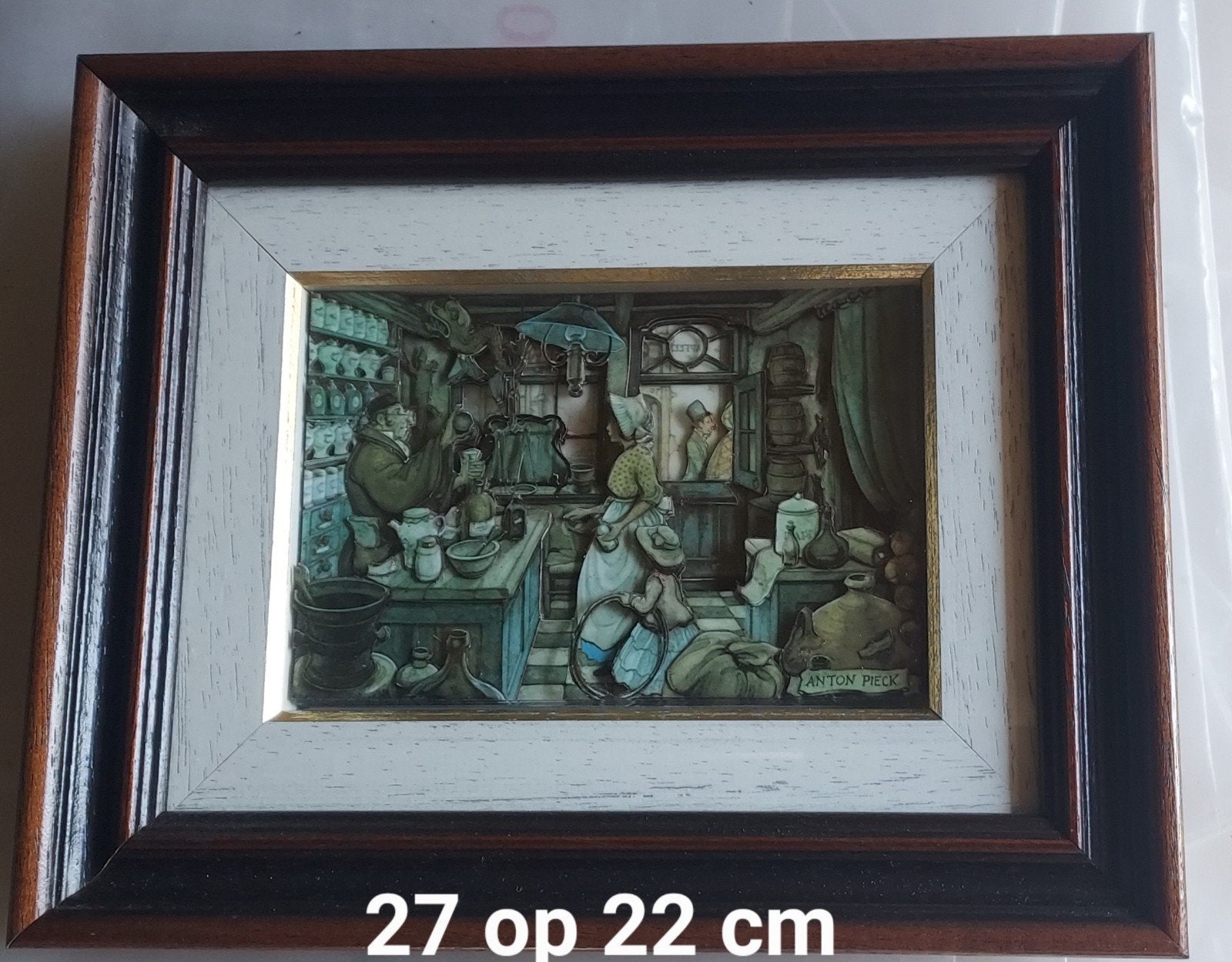 Kader met 3D "Anton Piek", Ophalen, Zo goed als nieuw, Hout, Handgemaakt