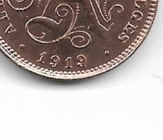 België: 2 cent 1919 FR over 1914 FR in FDC = morin 315 A, Verzenden, Losse munt