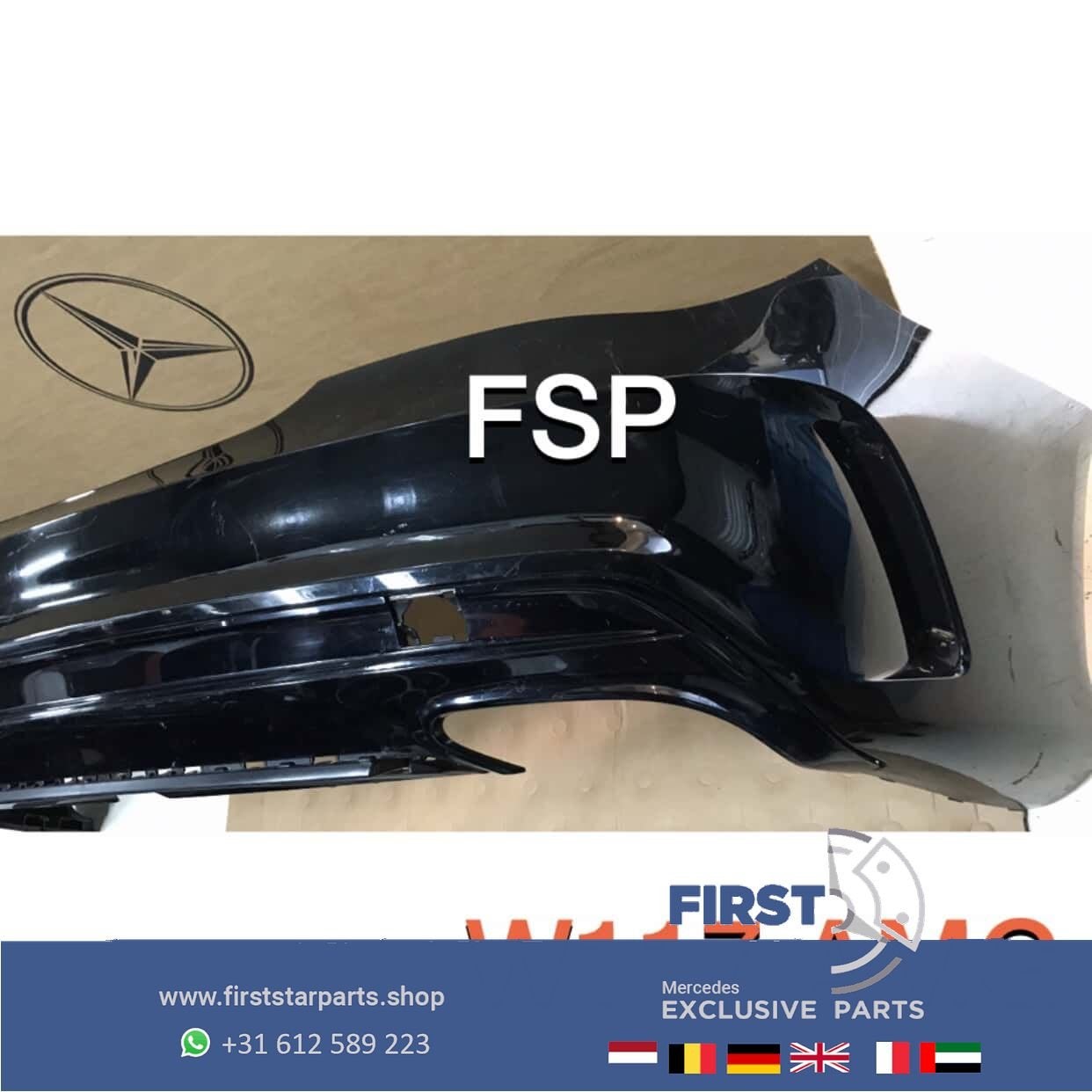 W117 CLA AMG ACHTERBUMPER ZWART COMPLEET Mercedes 2013-2018, -, -, Achter, Bumper