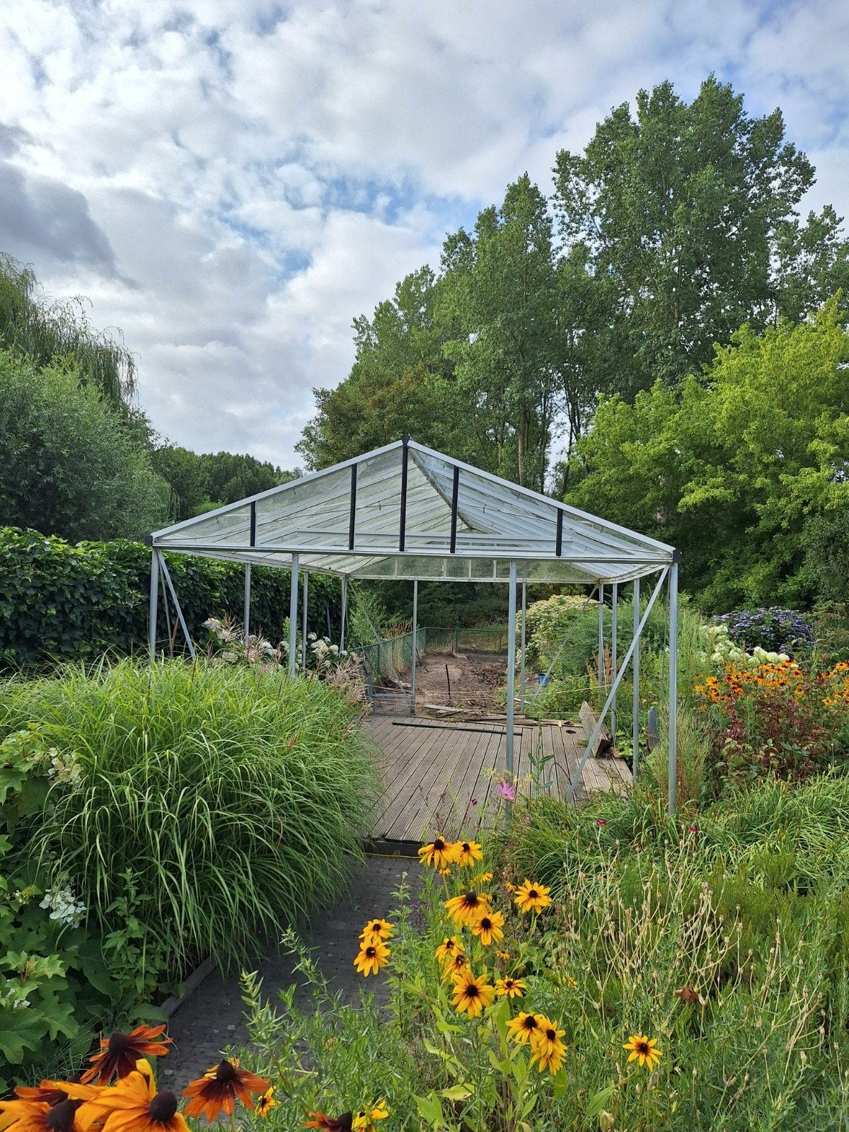 Armoire de jardin/véranda avec verre de sécurité, Jardin & Terrasse, Enlèvement, Verre, Comme neuf, Aluminium