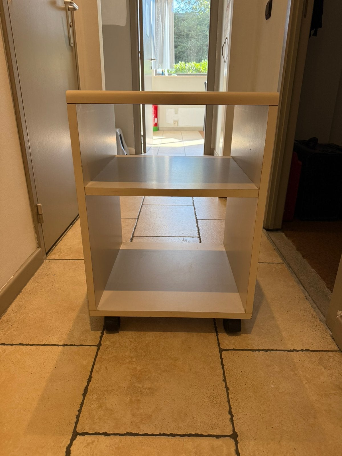 Wit verrijdbaar kastje / trolley, Huis en Inrichting, Ophalen, Zo goed als nieuw