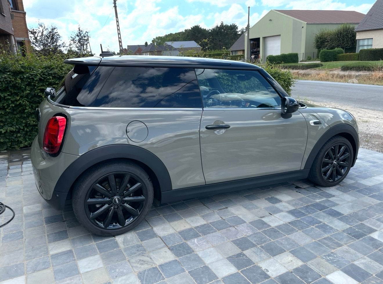 Mini Cooper Pepper Emerald Grey & All Black, Auto's, Voorwielaandrijving, Leder, Verwarmde buitenspiegels, Handgeschakeld