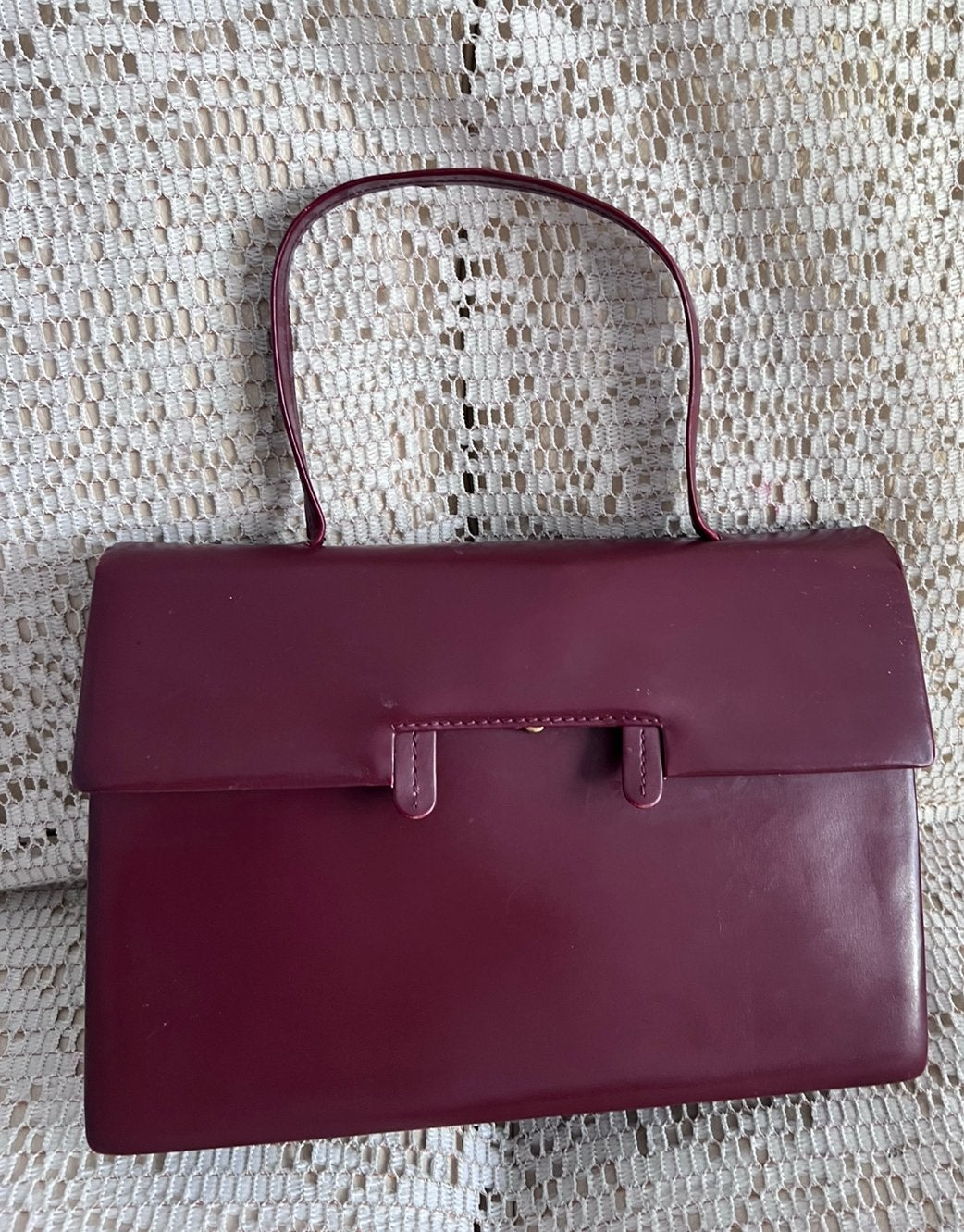 Sac DELVAUX vintage cuir bordeaux, Enlèvement ou Envoi, Comme neuf