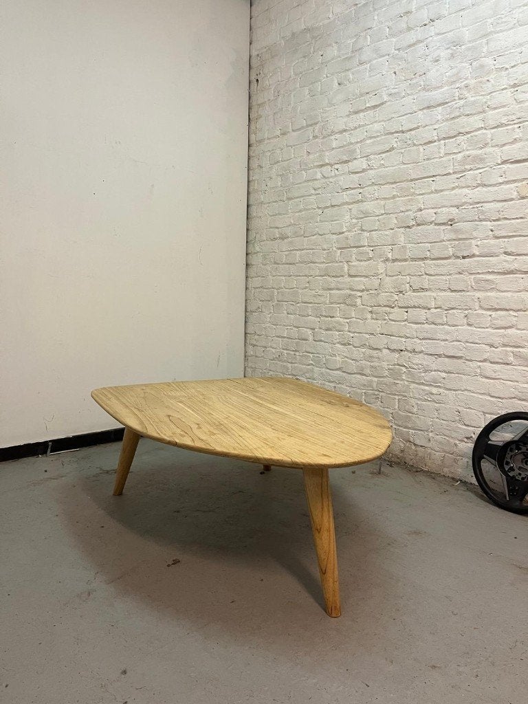 Scandinavische design salontafel | Massief hout, Huis en Inrichting, Ophalen, Overige materialen, Gebruikt, 100 tot 150 cm