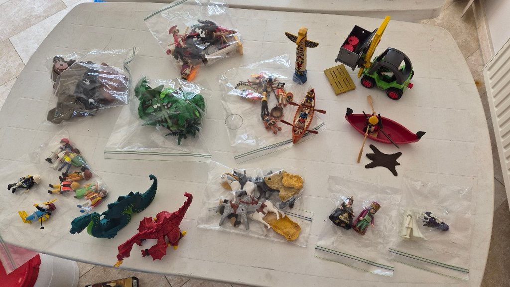 Playmobil allerlei (indiaan, draak, viking, heftruck, ...), Enlèvement ou Envoi, Autres séries, Comme neuf, Autres types