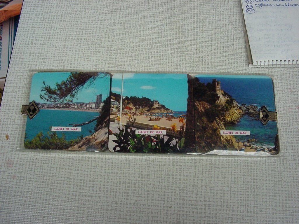 6 onderleggers van Lloret de Mar oude foto's, Verzamelen, Foto's en Prenten, 1960 tot 1980, Nieuw, Prent, Buitenland
