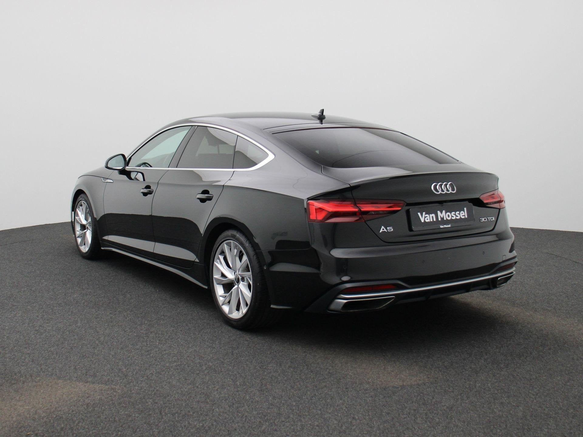 Audi A5 Sportback 30 TDI S tronic Bus Ed Advanced LEDER | LE, Auto's, 4 zetels, Stof, Gebruikt, Zwart