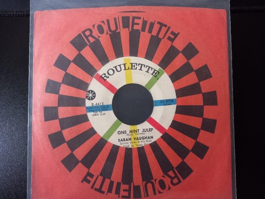 Sarah Vaughan - One Mint Julep '7 " Popcorn ", 7 inch, Ophalen of Verzenden, Overige typen, R&B en Soul
