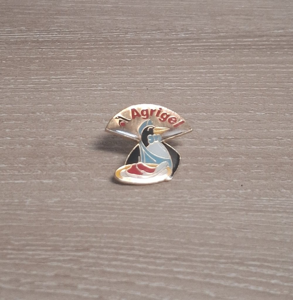 PIN - AGRIGEL - PINGUIN, Verzamelen, Verzenden, Gebruikt, Merk, Speldje of Pin