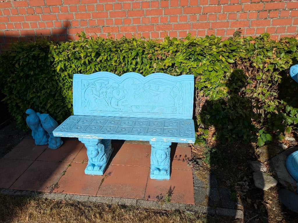 Bank voor in tuin in watervaste grondkleur, Ophalen, Gebruikt, Overige materialen