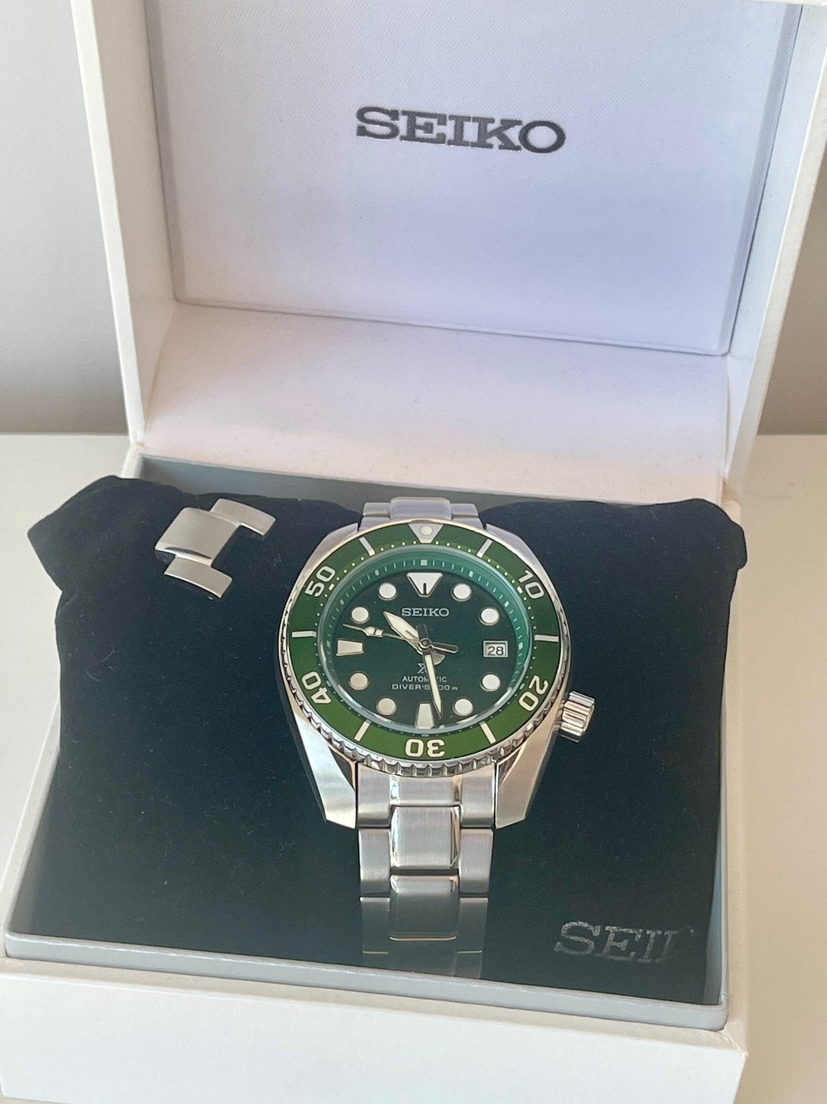 Seiko prospex sumo “ Hulk” green, Ophalen of Verzenden, Zo goed als nieuw, Seiko
