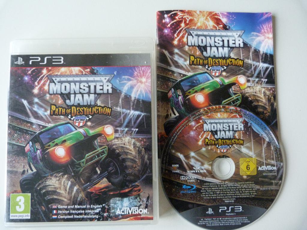 Monster Jam : Path Of Destruction [PS3], Enlèvement ou Envoi, 2 joueurs, Course et Pilotage, Utilisé
