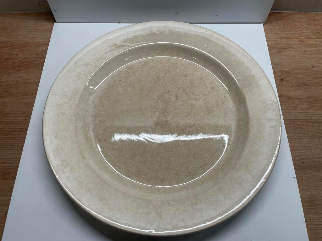 Grand Plat à Tarte BOCH  – 33 cm – Faïence ancienne, Antiek en Kunst, Antiek | Servies compleet, Ophalen