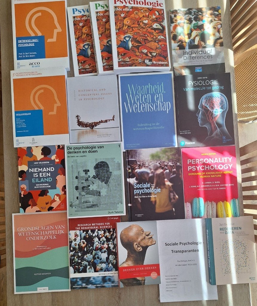 Schoolboeken UGent Psychologie eerste jaar, Ophalen, Nieuw
