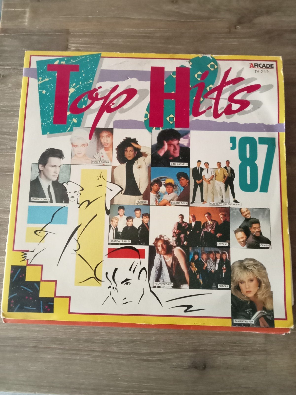 disque vinyl 33 tour 2 lp 3 euros top hits 87, CD & DVD, Enlèvement ou Envoi, Utilisé, Pop, Double LP
