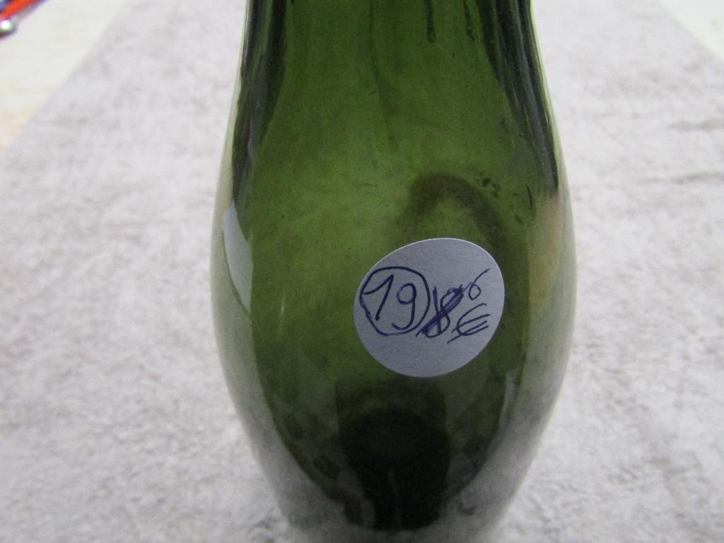 Bouteille de vin vide, verre soufflé, H30-D9-P4, 1400gr, Enlèvement ou Envoi