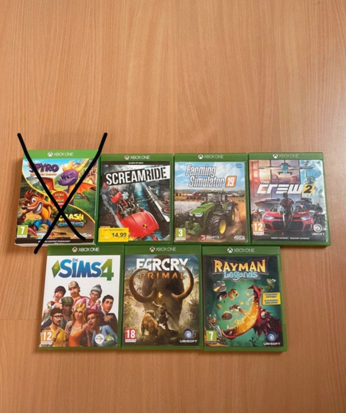 6 XBOX ONE games, Games en Spelcomputers, Ophalen, Zo goed als nieuw