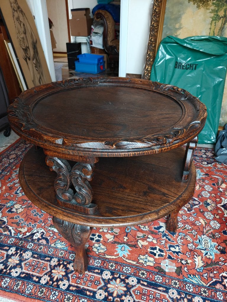 Antiek salontafeltje, Maison & Meubles, Antiek, Rond, 50 à 100 cm, Enlèvement