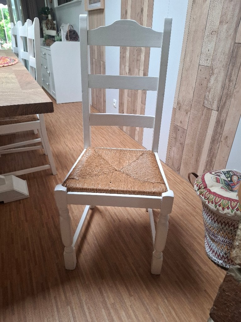 8 Chaises, Maison & Meubles, Chaises, Enlèvement, Blanc, Bois, Cinq, Six Chaises ou plus