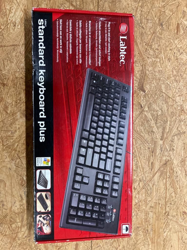 Labtec standard keyboard plus Azerty klavier, Computers en Software, Toetsenborden, Ophalen, Azerty, Zo goed als nieuw