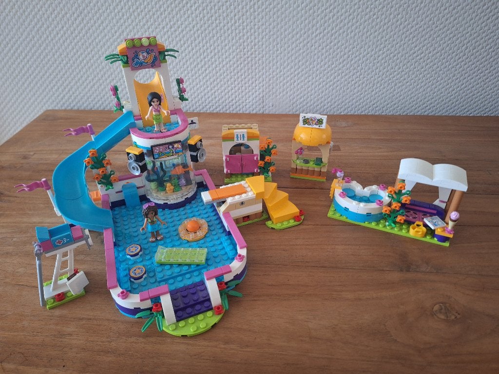 lego friends zwembad 41313, Gebruikt, Lego, Friends, Ophalen of Verzenden