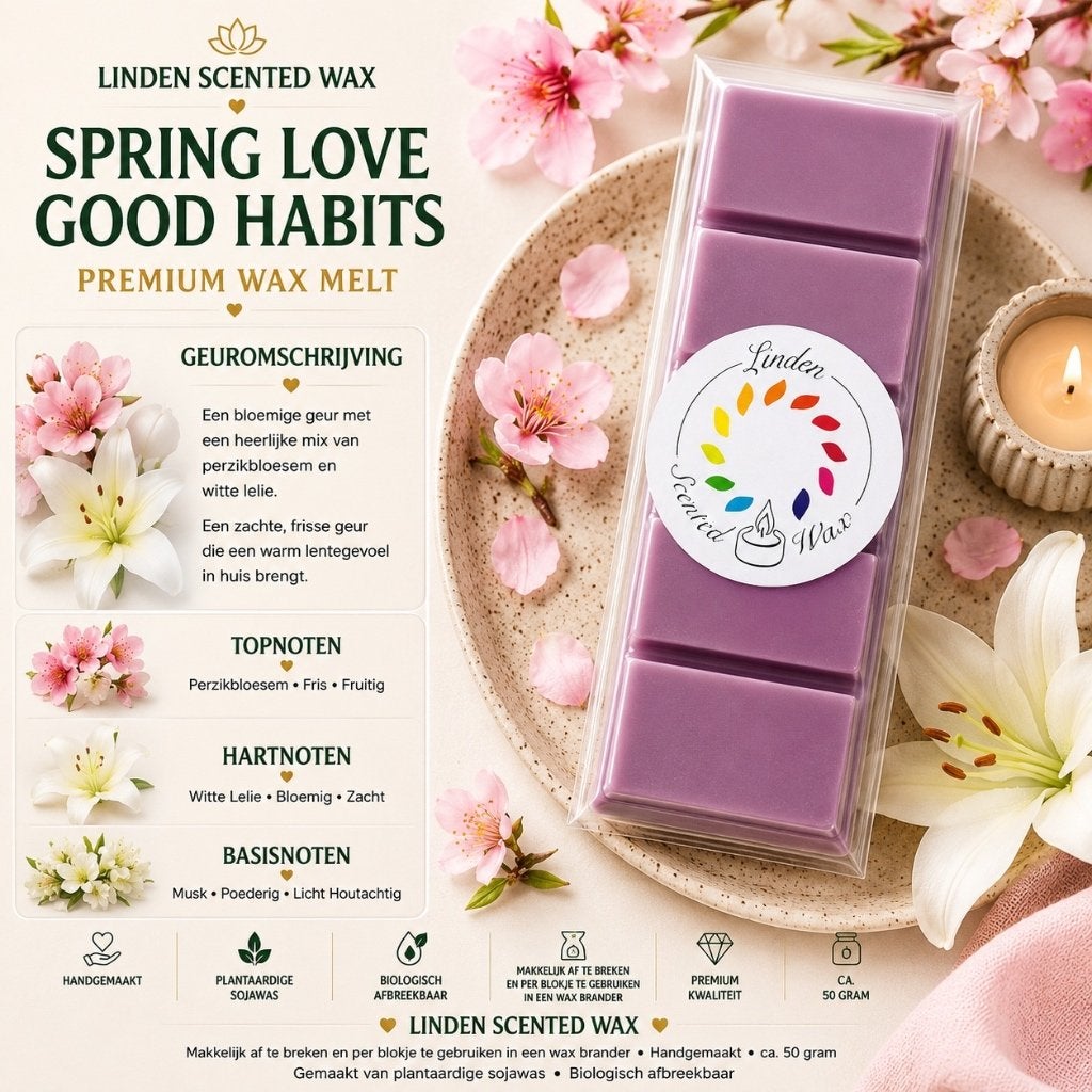 Waxmelts SPRING LOVE Good Habits waxmelt parfum geur, Overige merken, Ophalen of Verzenden, Kaars, Was