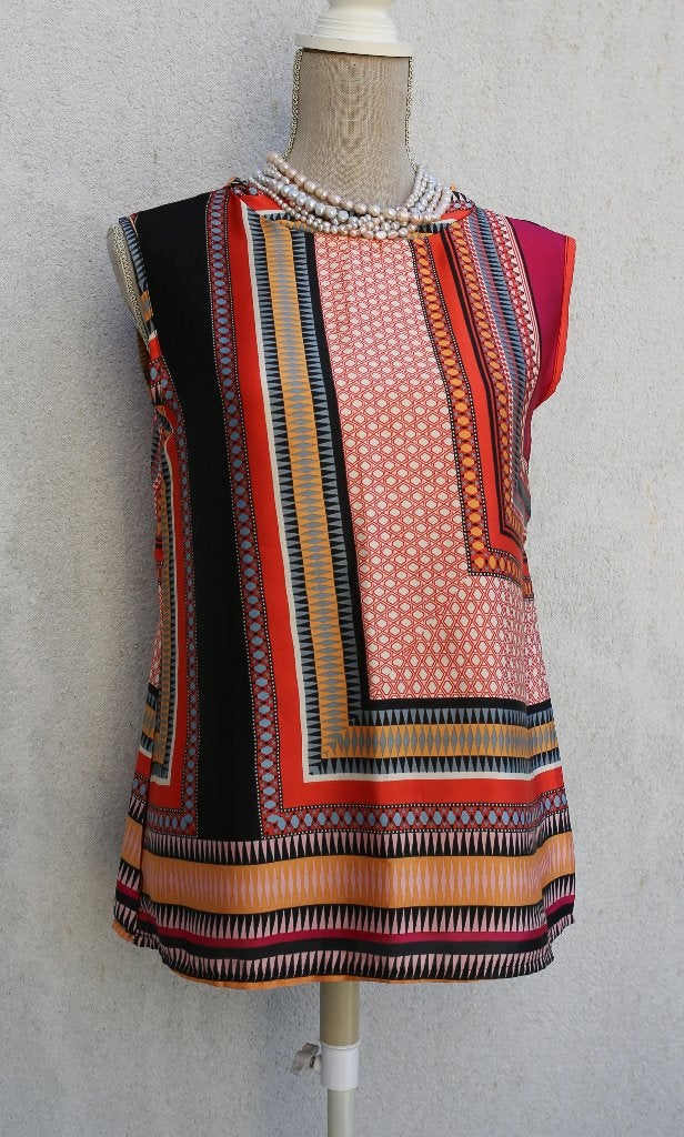 Splendide blouse multicolore en soie M - neuve, Neuf, Taille 38/40 (M), Enlèvement ou Envoi, JPFS