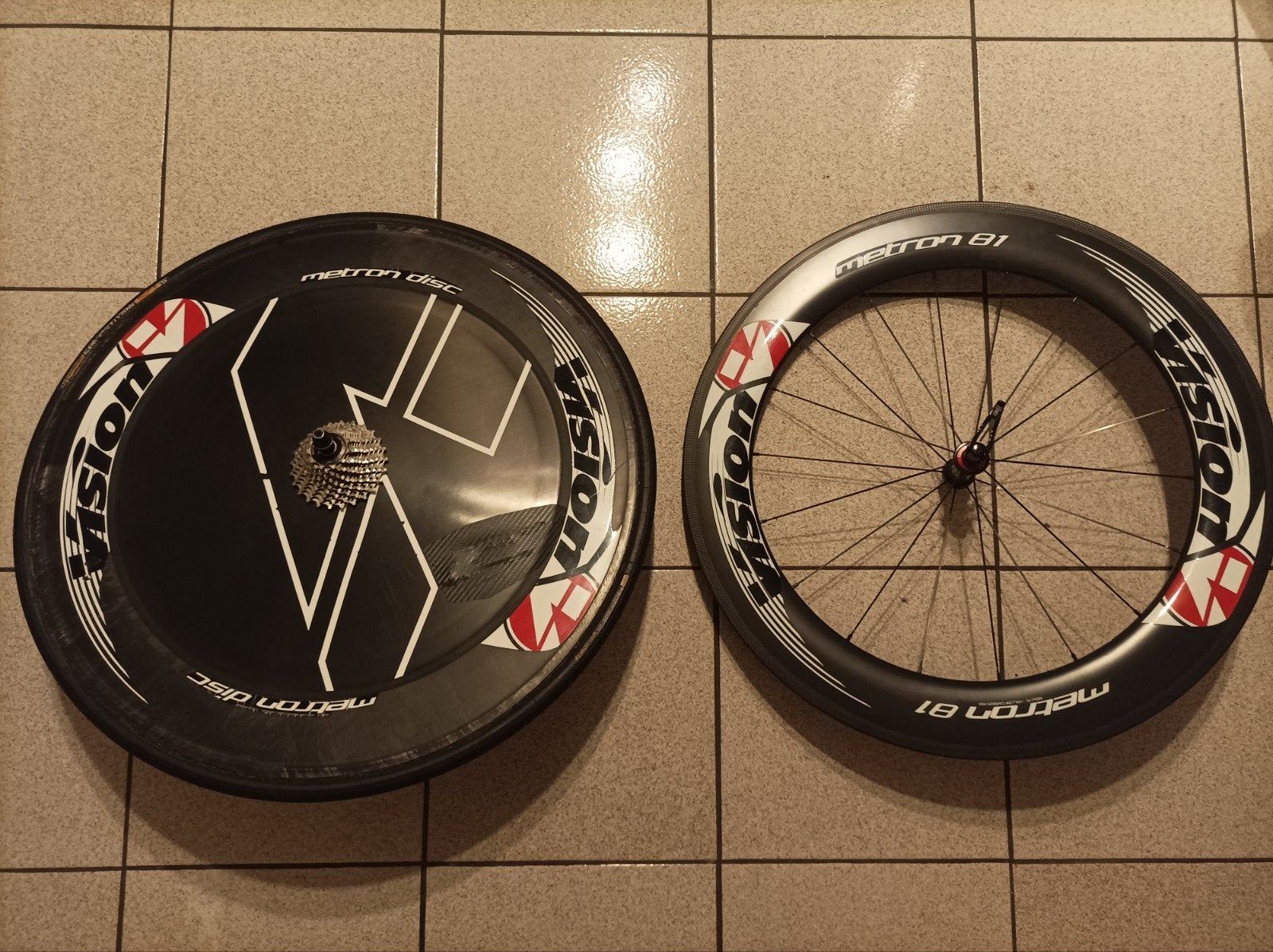 Contre-la-montre des roues avant et arrière Vision Metron, Vélos & Vélomoteurs, Enlèvement ou Envoi, VISION, Racefiets, Comme neuf