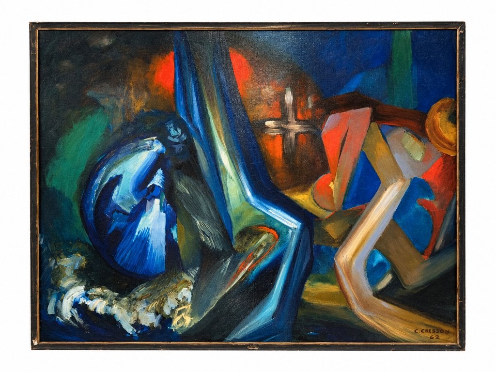 Huile sur toile Christian CHENARD - 67, Antiek en Kunst, Ophalen of Verzenden, Abstract, Doek, Gesigneerd