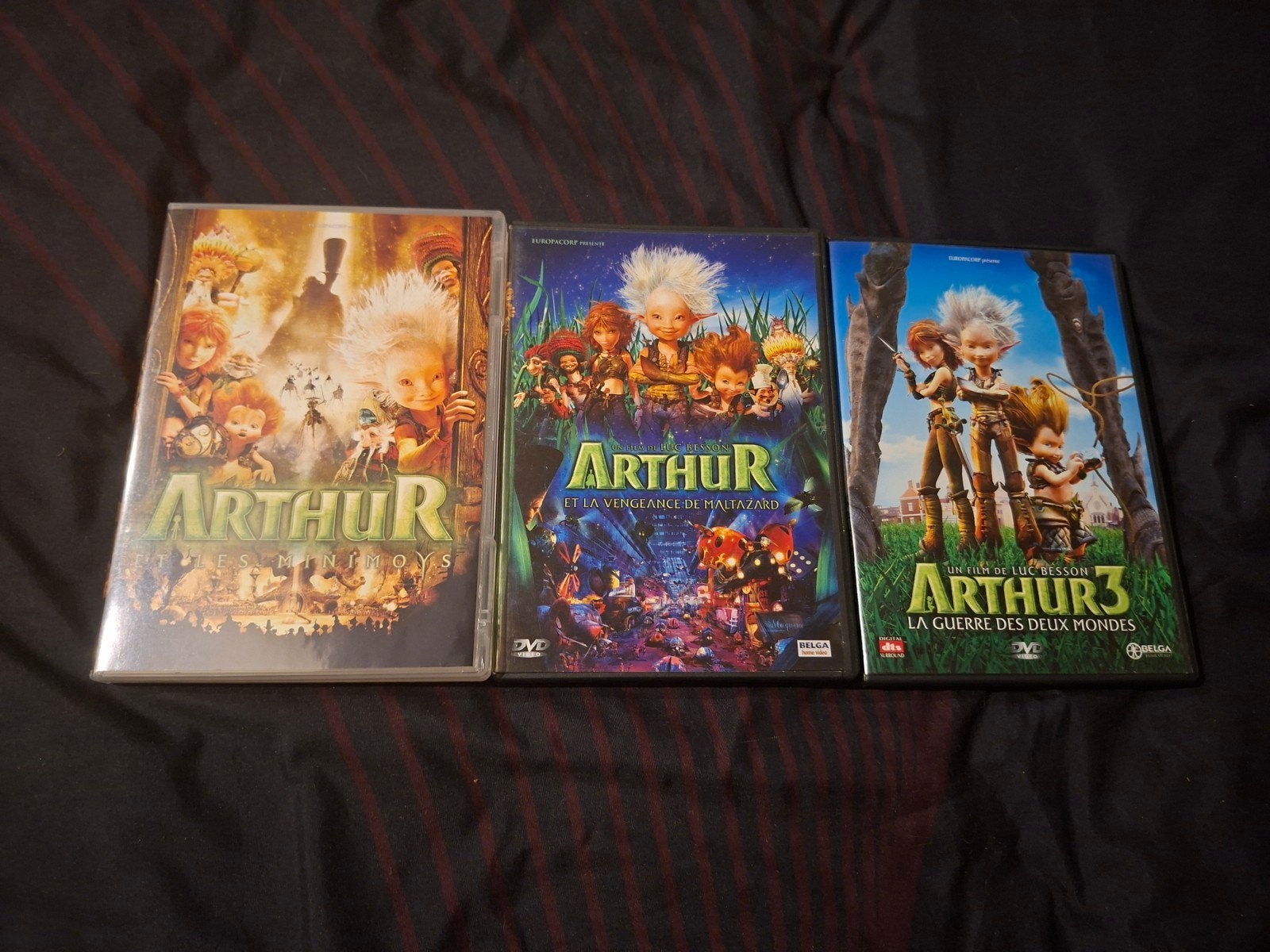 A vendre en dvd la trilogie Arthur, Enlèvement ou Envoi, Dessin animé, Anglais, Anglais