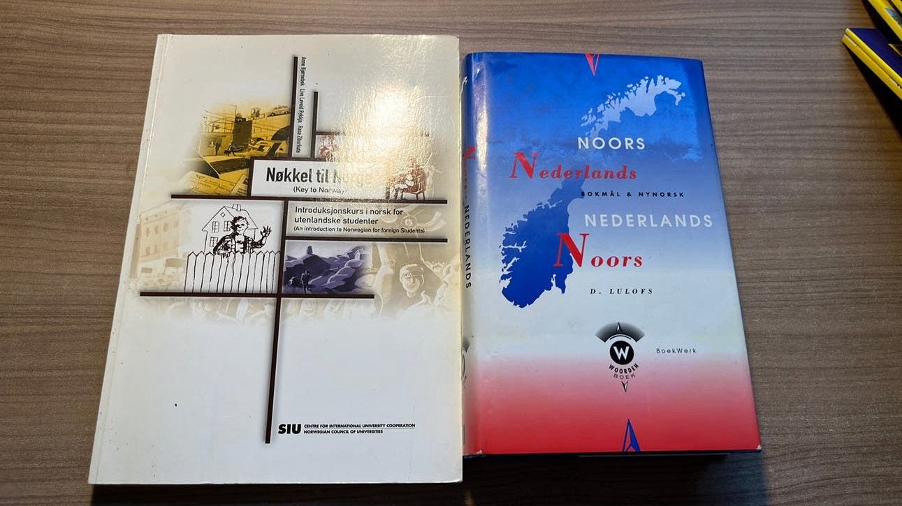 Titel: 2 boeken Noors leren – woordenboek + leerboek, Livres, Enlèvement ou Envoi, Utilisé, Non-fiction